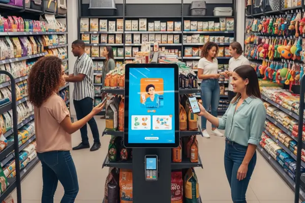 Pagamento por Aproximação em Pet Shops com Totem Interativo