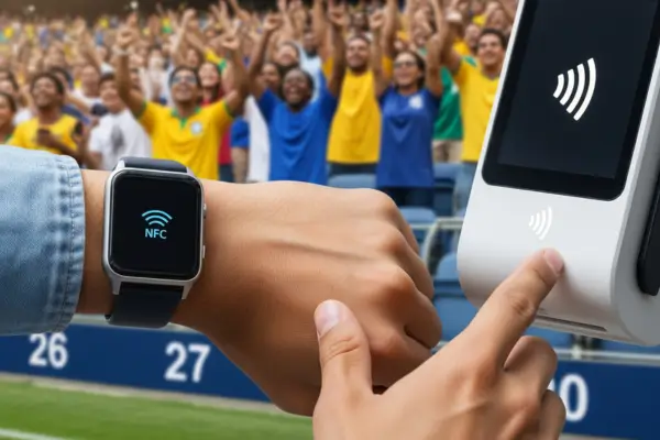 Relógios NFC para pagar em estádios com assentos numerados: